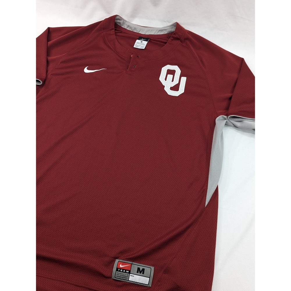 Nike Dri-Fit Short Sleeve Oklahoma Sooners Golf Polo Shirt Men's MEDIUM